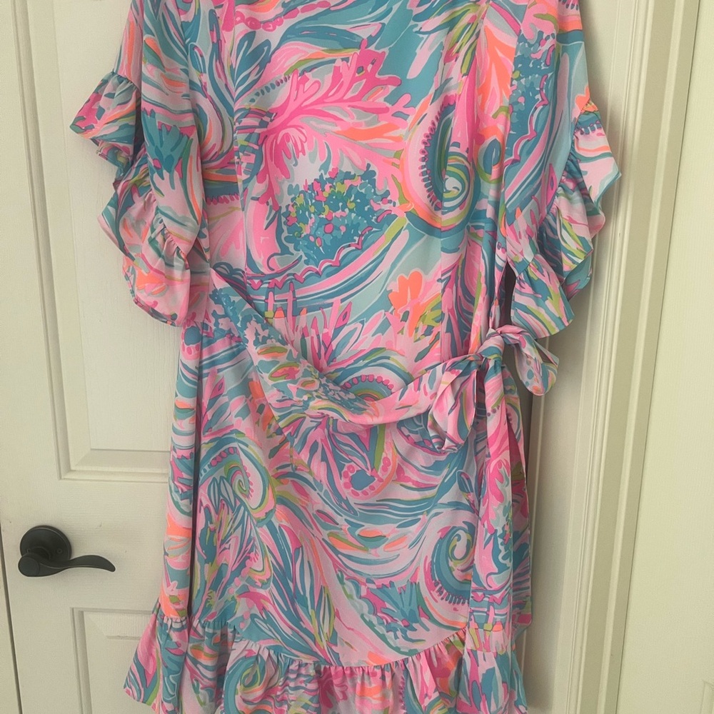 Lilly Pulitzer Multicolor Pink & Blue Mini Dress